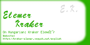 elemer kraker business card